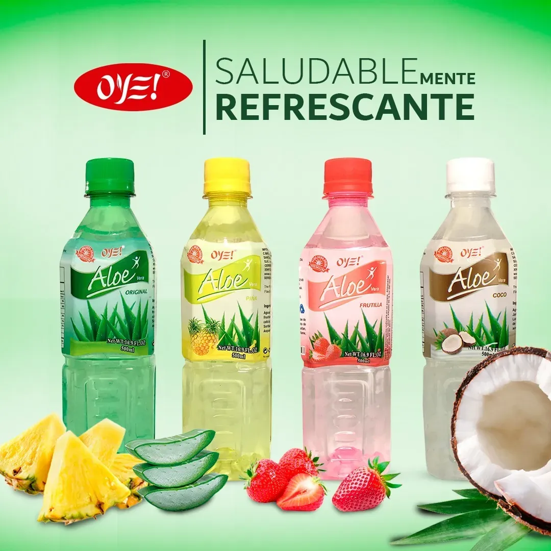 Aloe Vera 500 ml Original-Coco-Frutilla- Piña X 24 unidades