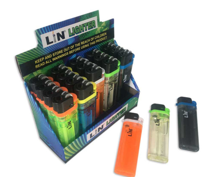 Encendedor Lin Transparente Display 20 unidades